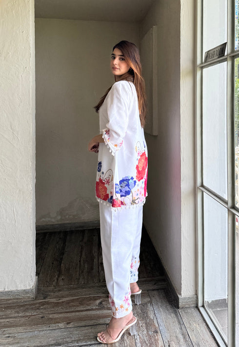 Summer White Kurta Set